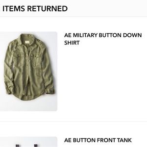 American Eagle Military Button Down Shirt / Flannel